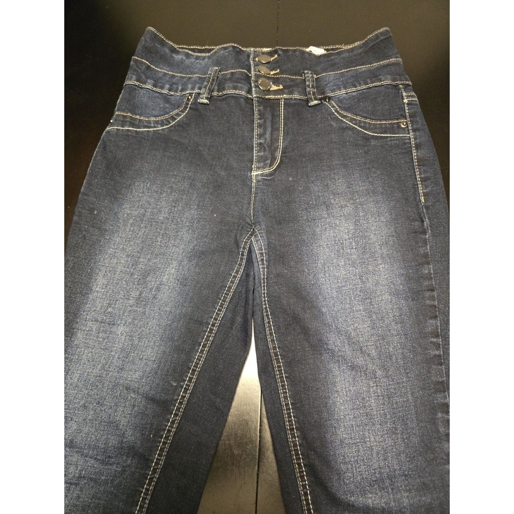 YMI High Rise Skinny Jeans Medium Wash‎ Stretch Denim Button Zip Pockets Size 5